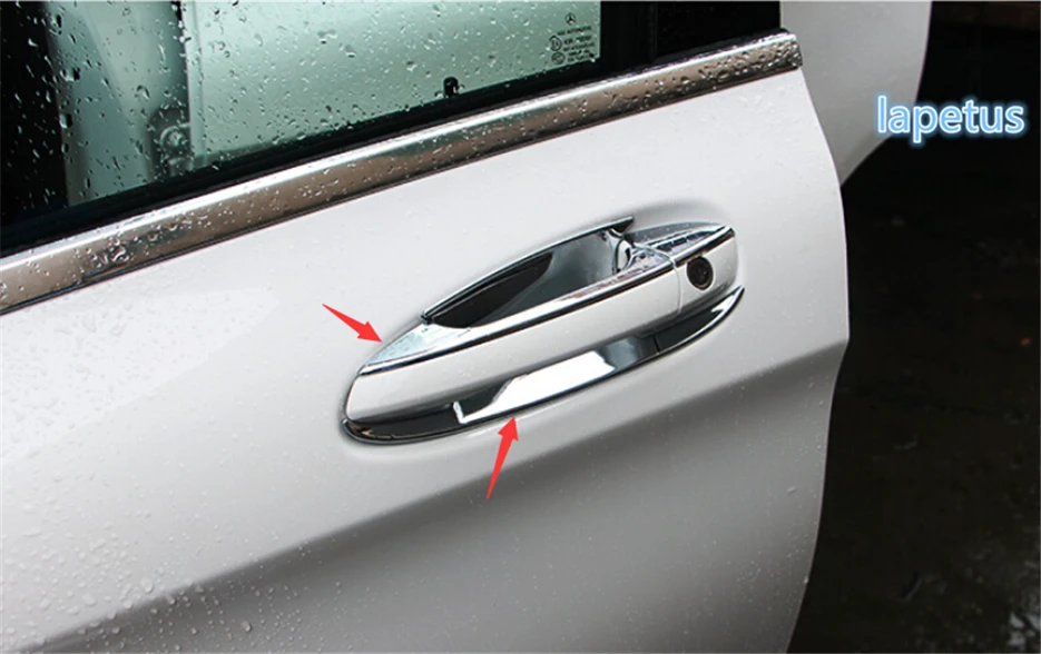 Lapetus Exterior Refit Kit Fit For Mercedes-Benz GLA X156 200 220- ABS Chrome Door Pull Handle Grip+ Bowl Cover Trim