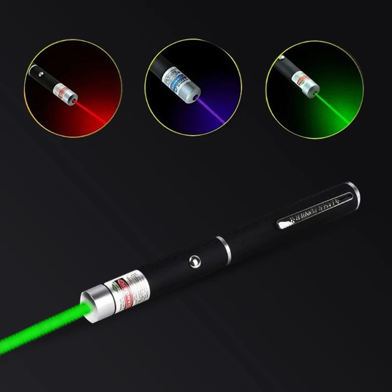 

Лазерная указка из алюминия, 5 мВт, высокая мощность, зеленый, синий, красный точечный лазерный светильник, мощный лазерный измеритель, инстр...