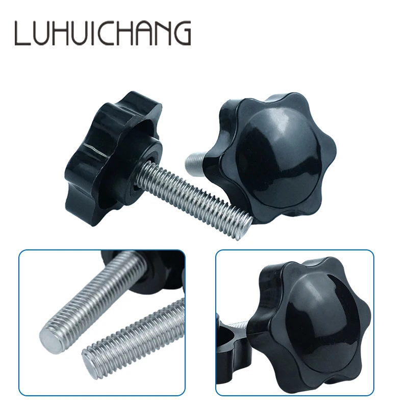 Luhuichang M6 M8 10pcsThread сменная звезда Ручка для рук бакелит ручной затягивающийся винт