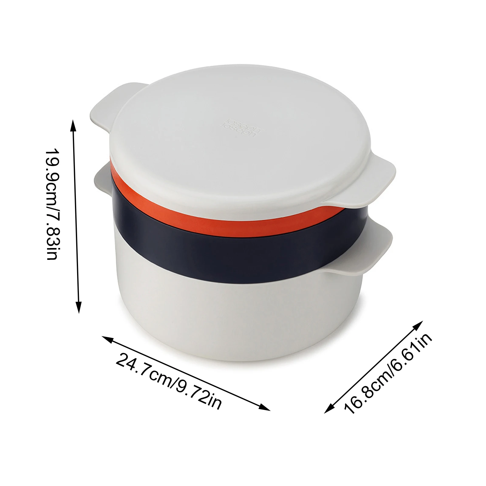 

Microwave Oven 4-layer Steamer lunch box round rice egg vegetables Steamed Container Multi-layer Rice Steamer Compartment