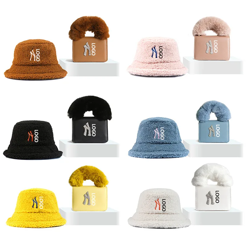 

2021 Famous Designer Brand Crossbody Handbag Luxury Women Shoulder Wallet Fashion Furry Small Mini NY Purses And Bucket Hat NY02