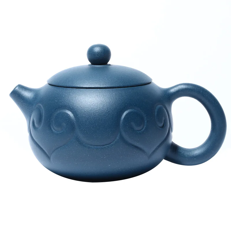 

Yixing purple clay teapot, raw material, Tianqing clay, Ruyi Xishi teapot with rib pattern, all handmade