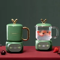 220v 600ml mini electric stewing cup office tea porridge milk heating water kettle ceramicglass health soup cooker