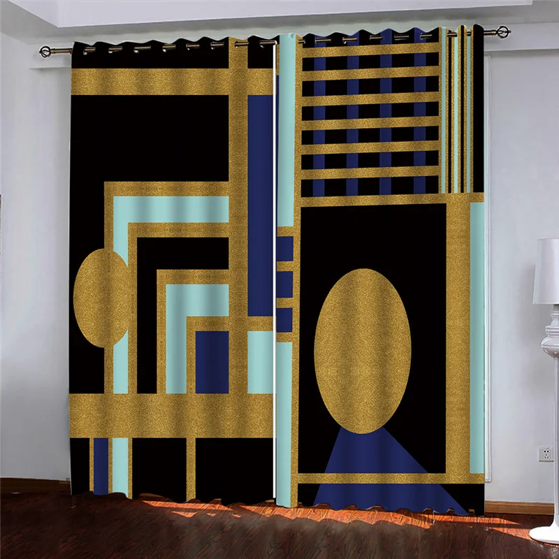 

Абстрактные геометрические 3d-занавески на заказ, для спальни, гостиной, декоративные 3d-занавески для гостиной