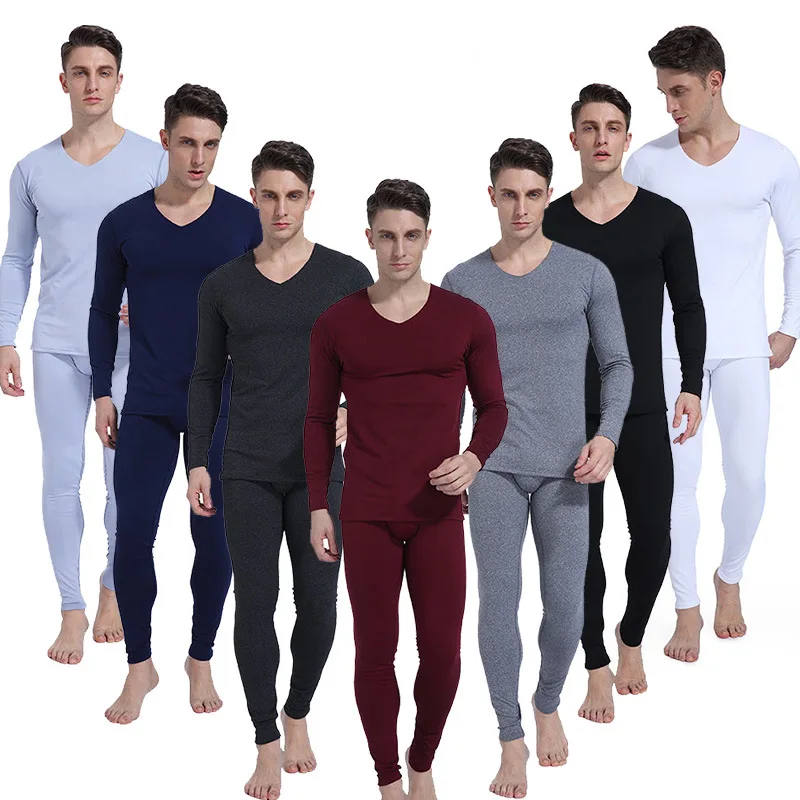 

Men Winter Thermo Underwear Long Johns Thermal Underwear Sets Winter Clothes Men Traceless thermal underwear