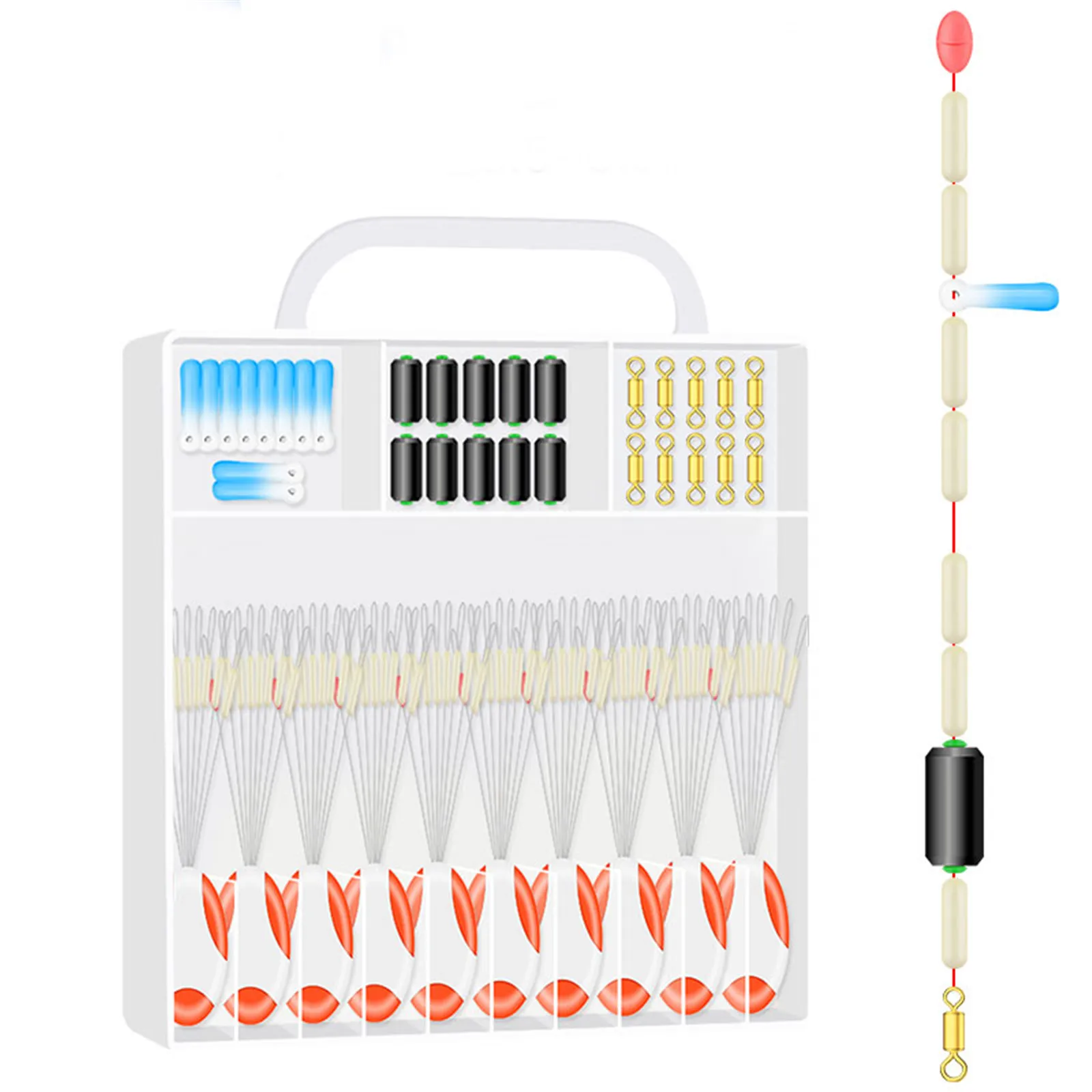 

Fishing Set Float Rest Full Set Cylindrical Silica Gel Main Accessories Fishing Gear Amenities SAL99