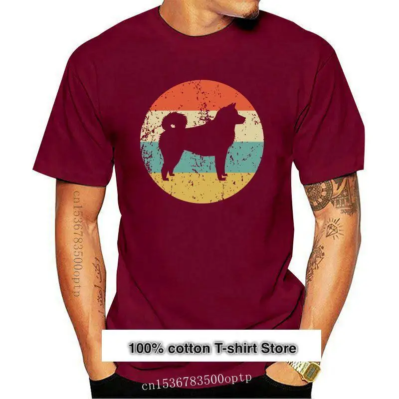 

Camisa de Akita para hombre, camiseta Retro Vintage de Akita Inu, camisa divertida с icono de silueta de perro, 2021