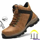 Мужские рабочие защитные ботинки, мужские рабочие ботинки, защитная обувь для строительства, мужская обувь со стальным носком, зимние ботинки, неразрушаемая защитная обувь
