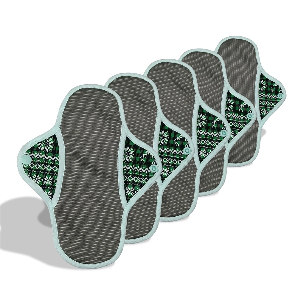

Design breathable Bamboo Charcoal Menstrual Pad with insert Washable Sanitary Napkin Towel Reusable Postpartum Gaskets