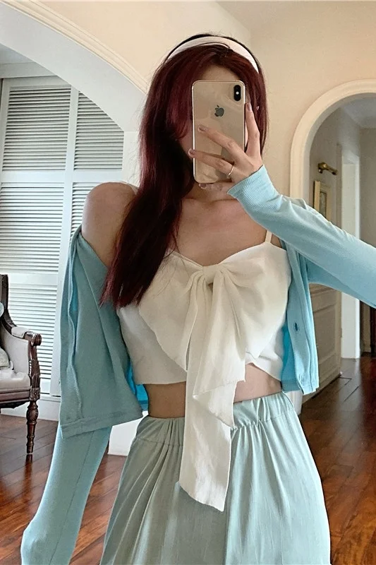 

Camisole Women's Spring and Summer Style White Short Sleeveless Outer Wear Inner Bottoming TopNuyoah