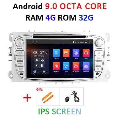 9.0 4G 32G IPS-S DSP ips экран 4G 64G android 9,0 2 din Автомобильный мультимедийный плеер для FORD FOCUS Mondeo S-MAX C-MAX Galaxy kuga gps стерео - Цвет: 9.0 4G 32G IPS-S