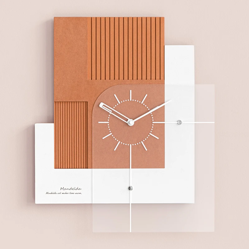 

Nordic Luxury Wall Clock Square Living Room Modern Quartz Wall Watch Silent Minimalist Digital Reloj De Pared Home Decor EB5WC