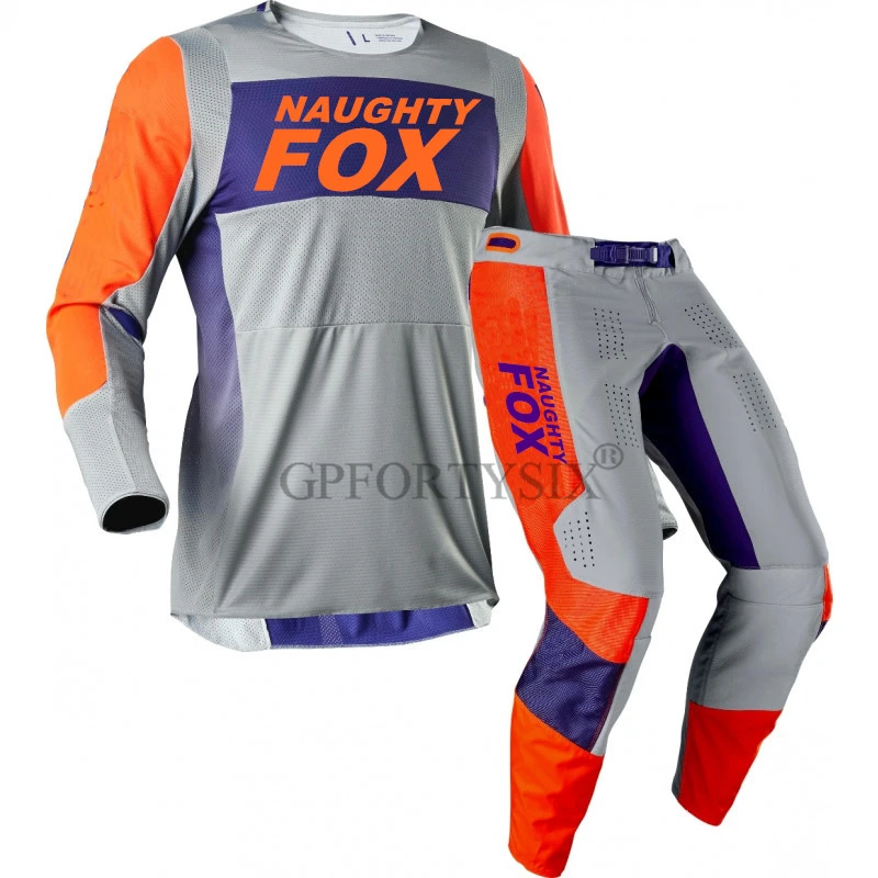 gray orange New MX LINC Jersey Pants Combo 360 Gear Set Motocross Suit Off-Road Dirtbike Racing DH MX ATV Clothing - Цвет: gray orange