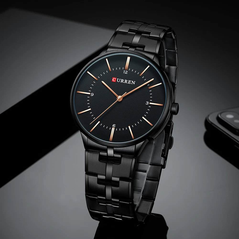 CURREN Reloj Hombre новые мужские часы из нержавеющей стали мужские наручные часы спортивные водонепроницаемые кварцевые мужские часы Montre Homme