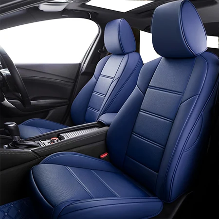 All blue standard Пользовательские автомобильное сиденье из кожи чехол для mitsubishi outlander xl 3 ASX Pajero sport lancer 9 аксессуары Чехлы для автомобиля - Название цвета: All blue standard