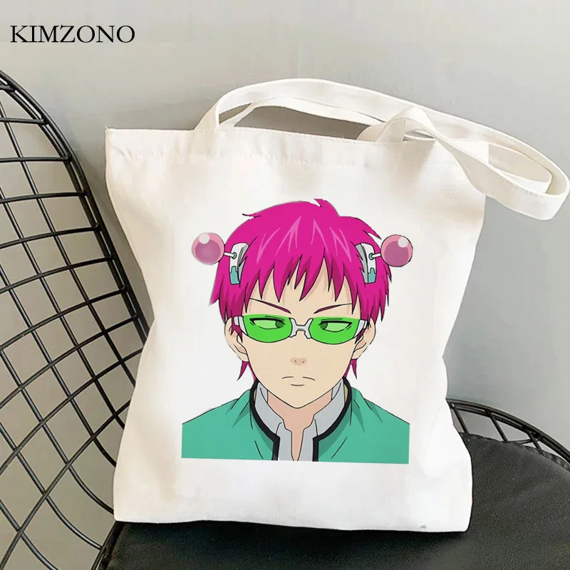 

Saiki k shopping bag tote recycle bag jute bag cotton canvas bolsa bag foldable bolsas reutilizables grab