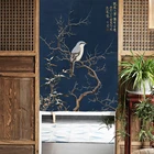 Занавеска из хлопка и льна, половинная занавеска в китайском стиле, винтажная занавеска для спальни, занавеска для ванной комнаты