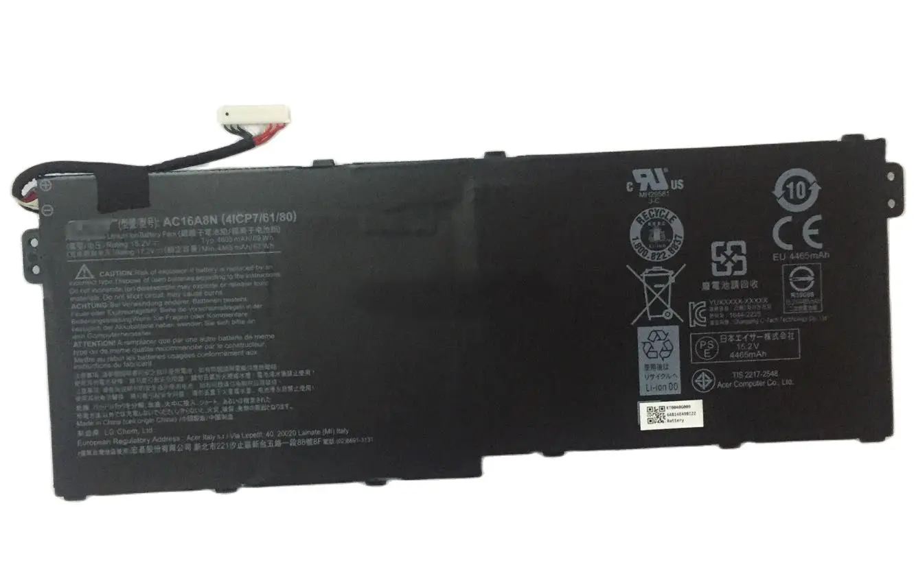 

Genuine Original AC16A8N 4ICP7/61/80 Laptop Battery For Acer Aspire V17 V15 Nitro BE VN7-593G VN7-793G 73YP 78E3 717L
