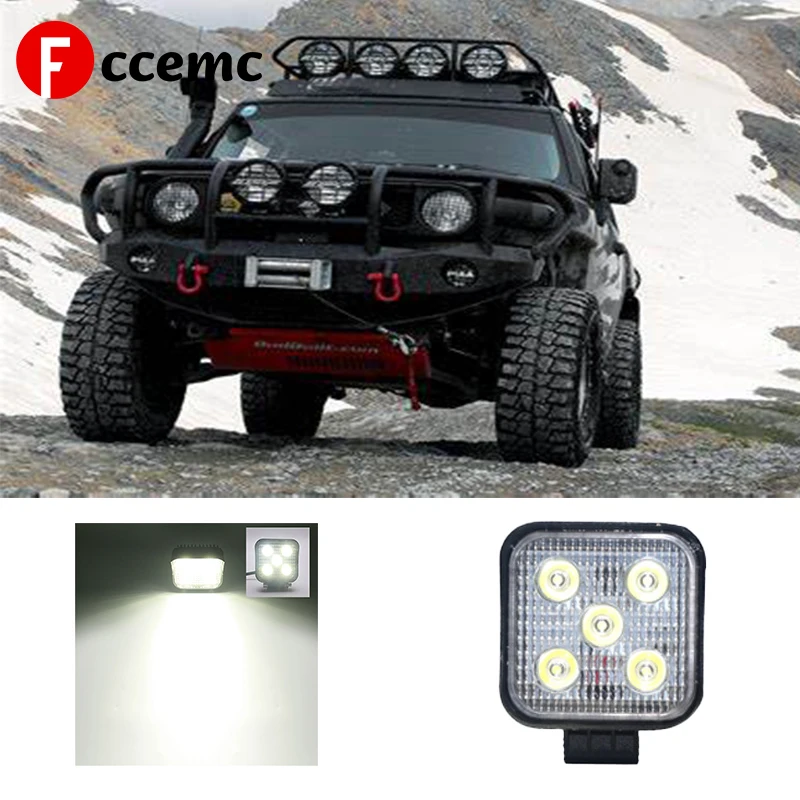 

Fccemc Driving Fog Lamp 15W Exterior Led 6500K Car Spot Lighting For Off-Road Jeep SUV Truck High/Low Beam Work Light Waterproof