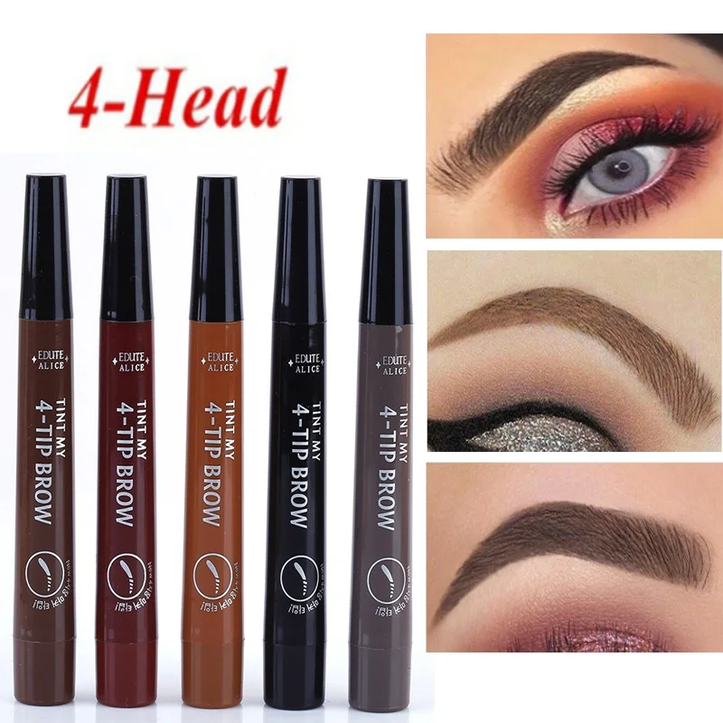 5 цветов мануального татуажа бровей жидкий карандаш для Водонепроницаемый