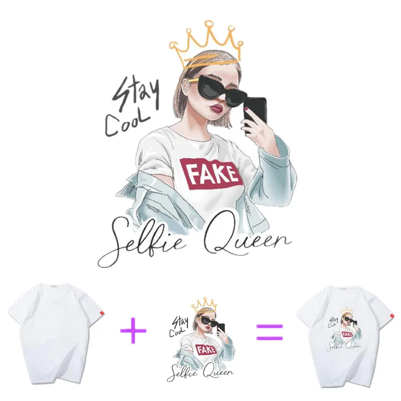 ShinEquin Байкерская нашивка с надписью deal with it термопечать нашивки Queen Stay Cool для