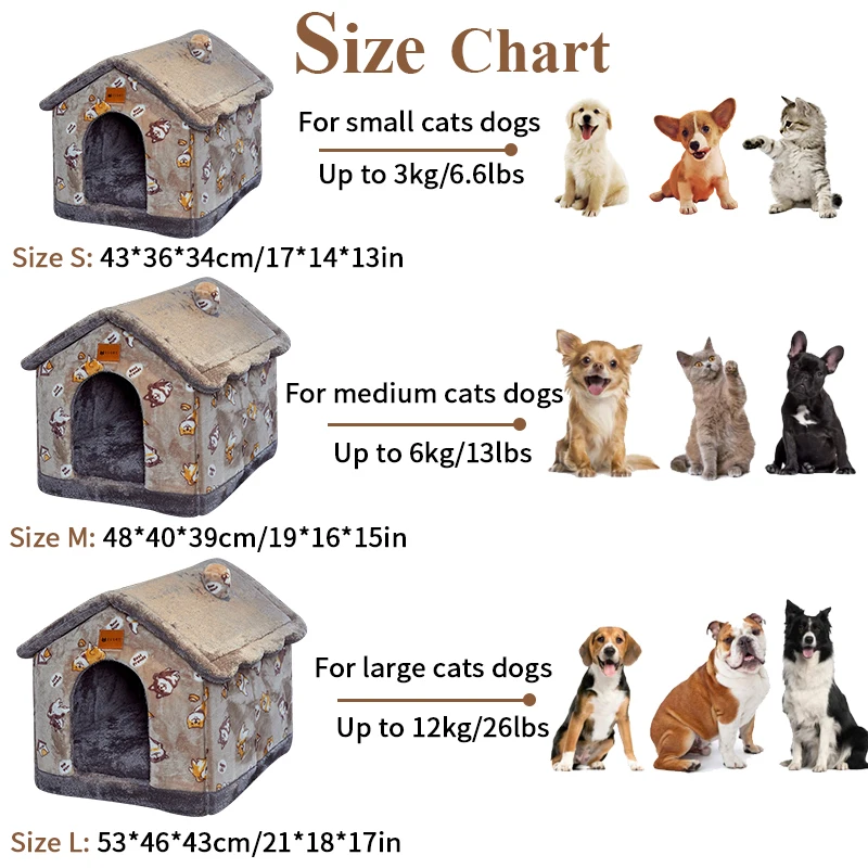 Складной домик для собак кровать домашних питомцев зимняя домашняя будка сна