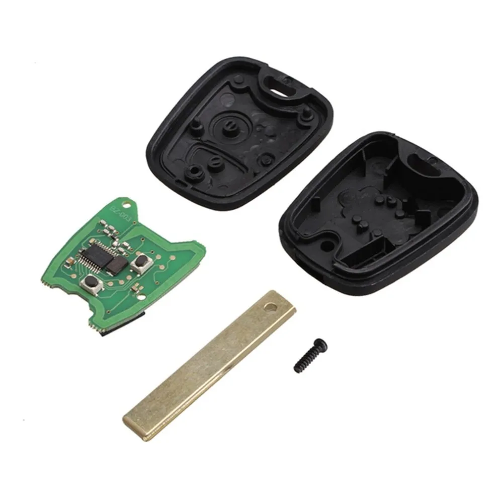 

Professional 2 Buttons Remote Control Car Key Slotted Remote Control For 307 433MHZ With PCF7961 Transponder Chip