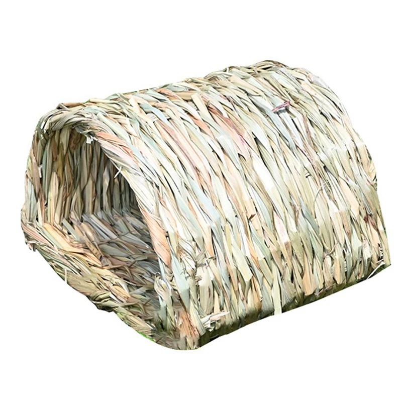 

2 Set Pet Toy: 1 Pcs Woven Grass Tunnel & 1 Set 370G Mix Apple Sticks Hamster Rabbit Pet Chew Toys