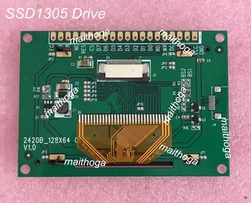 2 4-дюймовый 20-контактный SPI синий/желтый/зеленый/белый OLED модуль SSD1305 SSD1309 Привод IC