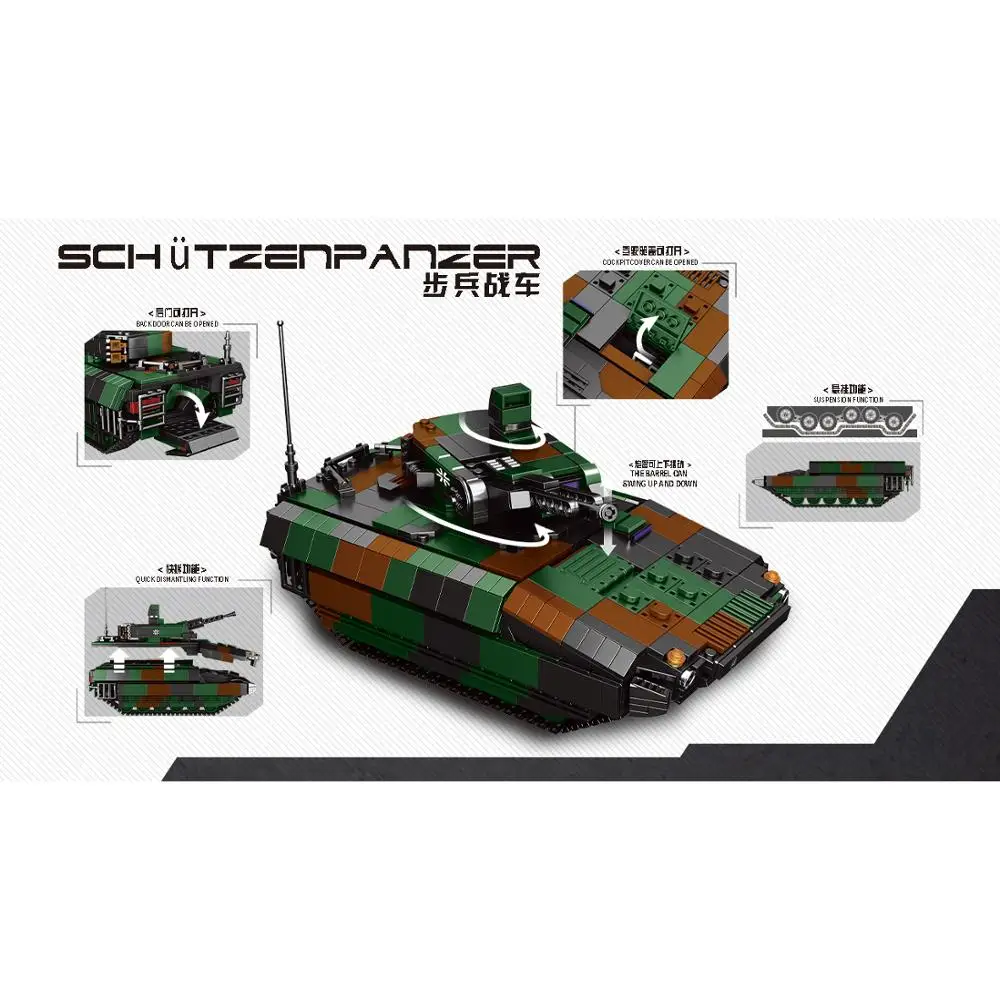 Xingbao 06042 новая Военная серия WW2 1238 шт. в сборе боевые строительные блоки для