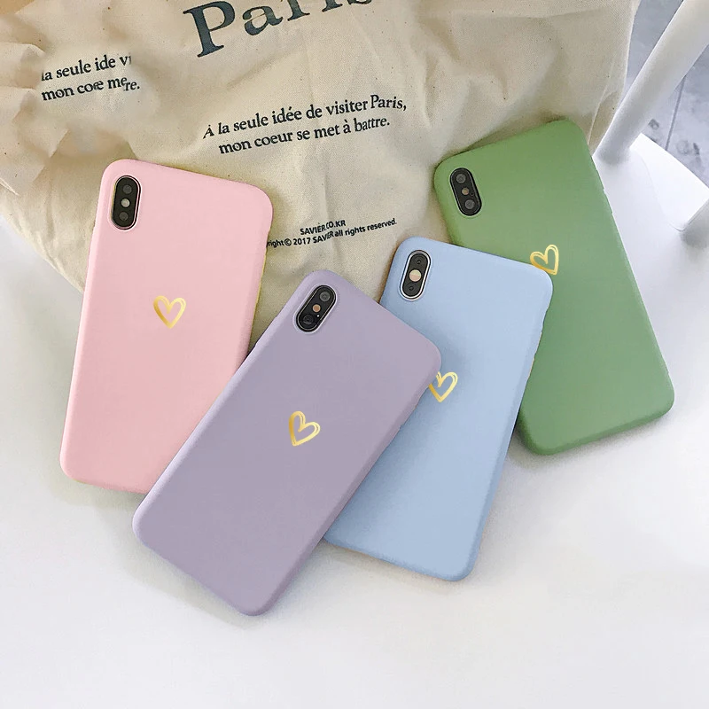 Cute Fashion Love Heart Couple Phone Case For iPhone 12 11 13 Pro Max Mini X XS XR Max 7 8 6 6S Plus 5 5S SE 2020 TPU Back Cover