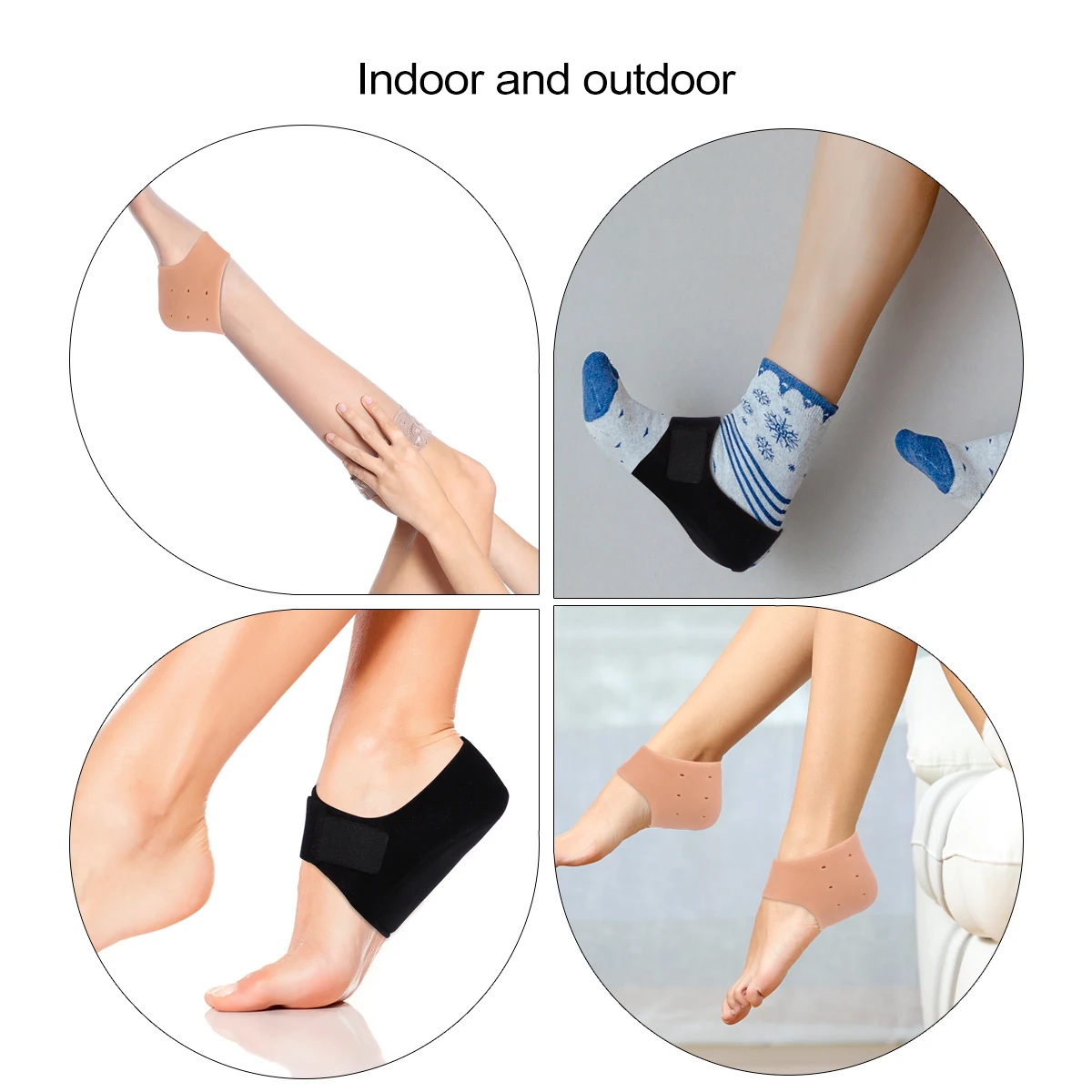

2 Pairs Heel Pads Cushion Heel Protectors Heel Support for Relieving Heel Pain