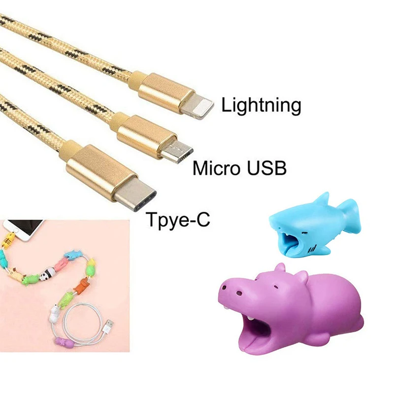 Cable Protector Winder For USB Charging Data Wire Protection Cover Protect Case Cartoon Cord Organizer | Электроника