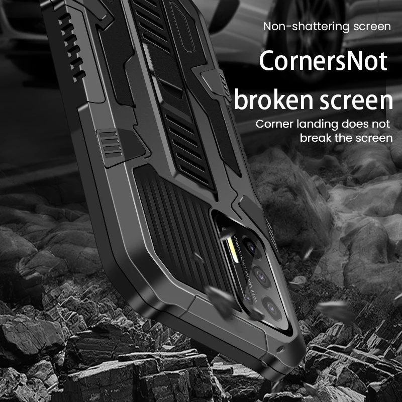 shockproof phone case for motorola g6play g8plus g8play g9play g9plus kickstand protective cover for moto g play g stylus g pure free global shipping