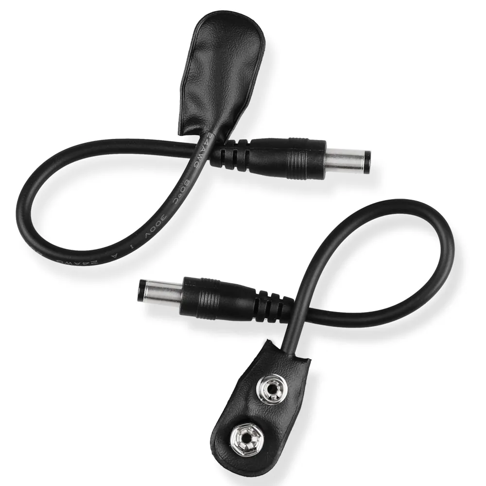 2 шт. зажимы преобразователи для аккумулятора 9 В кабель питания защелкивающийся