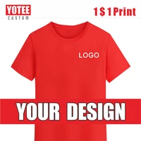 yotee round neck t shirt cotton logo customized embroidery personal group fashion t shirt logo customization