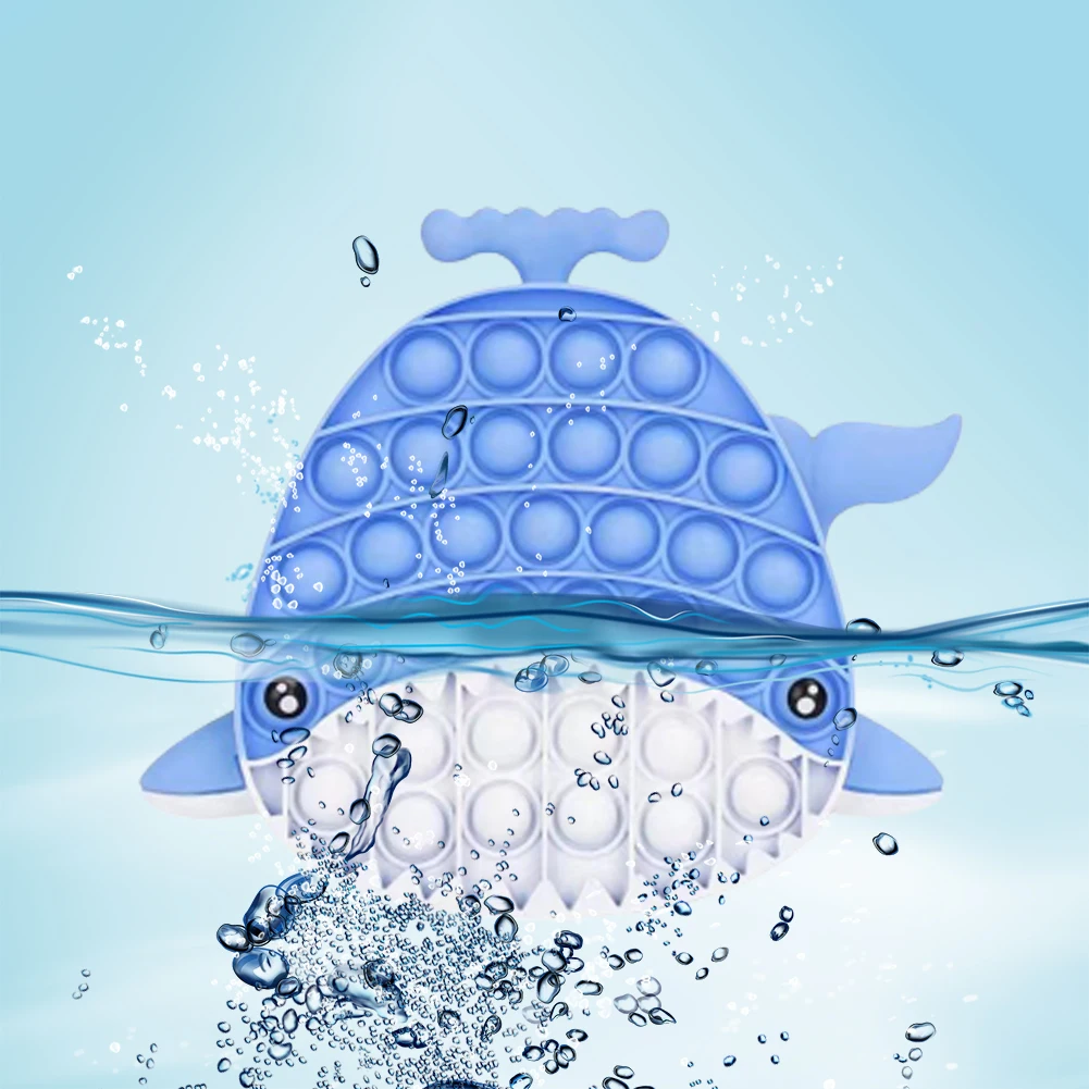 

Sensory Puzzle Toy Whale Shape Push Bubble Kids Adults Interactive Relaxing Toys Fidget Toys Push Bubble Stress Reliever