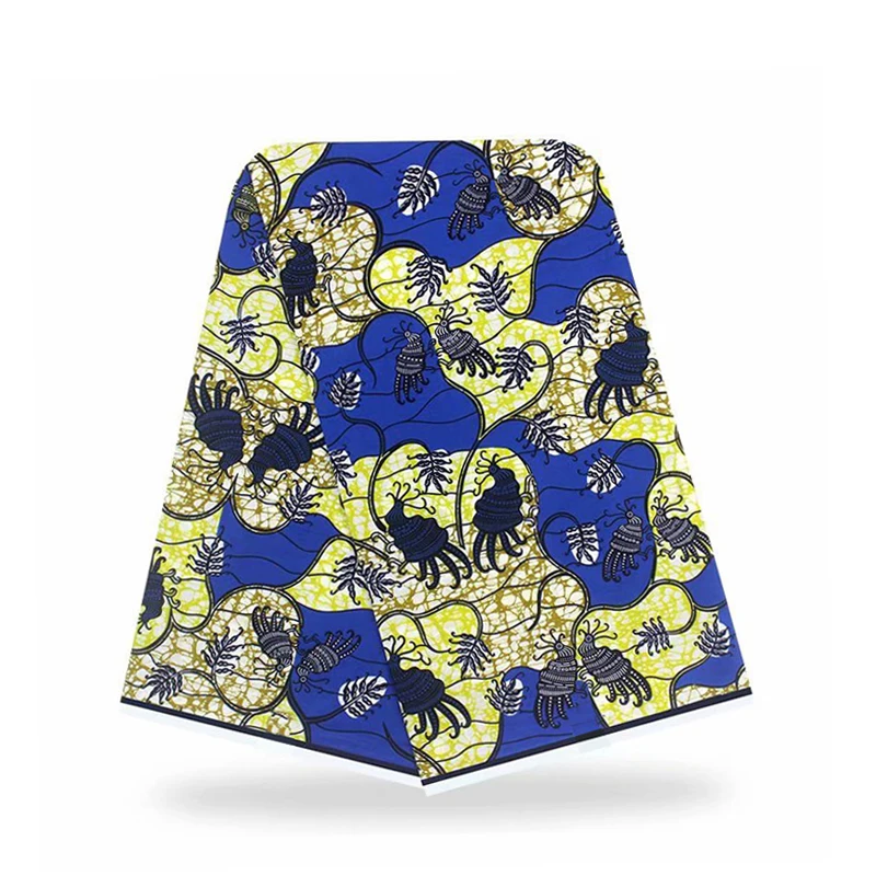 

New Design Sup Wax Printed Cotton Fabric 100%Soft Breathable African Nigerian Party Dress Material For Sewing 6 Yards S-P 3-26