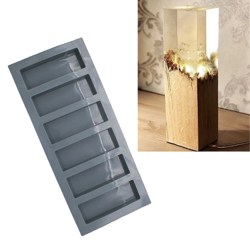 

DIY 6-полостная прямоугольная Смола силиконовые формы 3D Прямоугольник планка смола литье формы ручной работы Смола Искусство Кулон Форма рем...