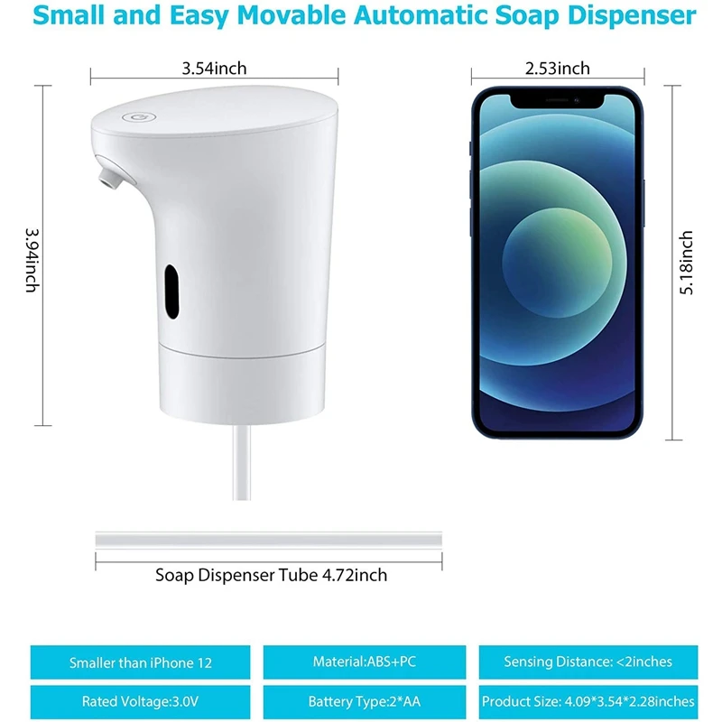 

Automatic Bathroom Soap Dispenser Hand Clean Touchless Pump Countertop Soap Dispenser for Bottle