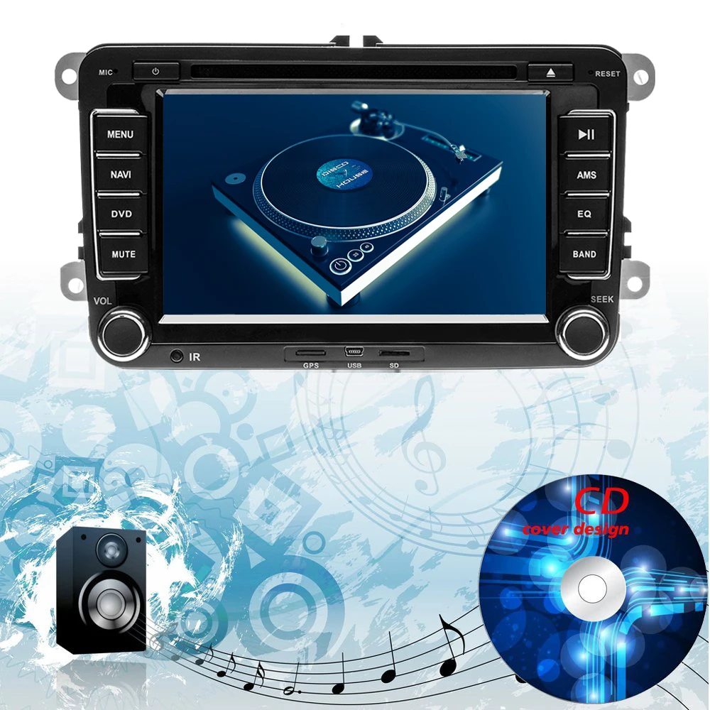 Автомагнитола Podofo 2din с DVD GPS 7 дюймовым радио стереозвуком для Volkswagen VW MattwayT6 Beetle