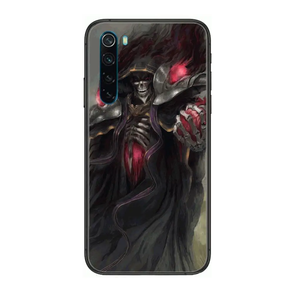 

Fashion albedo overlord cartoon Phone Case For XiaoMi Redmi Note 9S 8 7 6 5 A Pro T Y1 Anime Black Cover Silicone Back Pretty