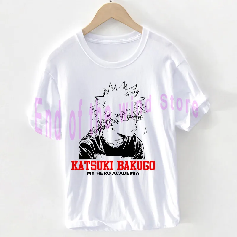 

Boom Katsuki Bakugo t shirt Unisex My Hero Academia Anime Black Tops Ulzzang graphics 100% Cotton Pluse Size T-shirt Female/Man