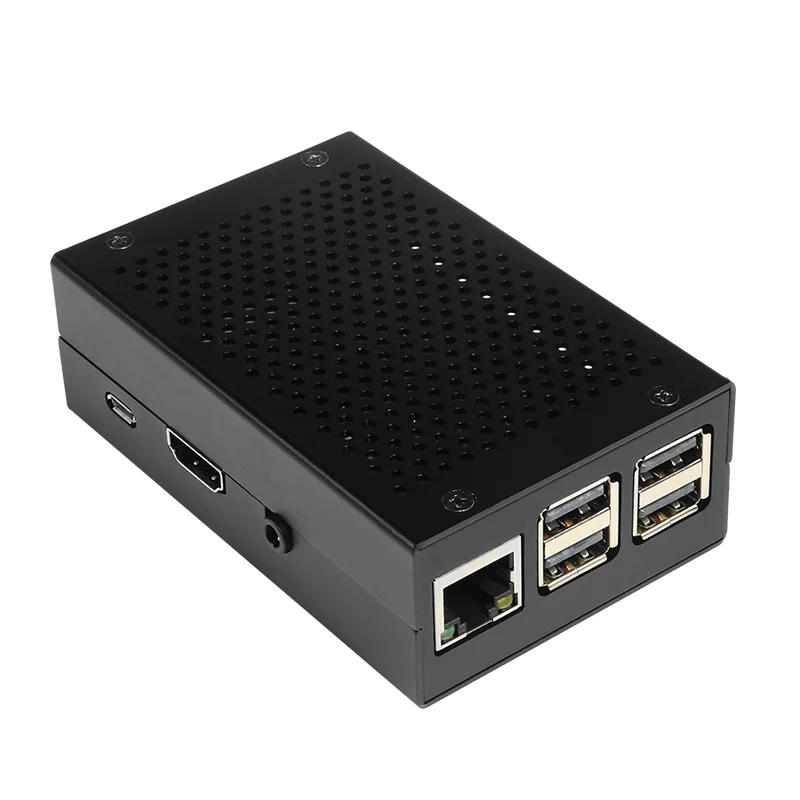 Чехол для Raspberry Pi 3 алюминиевый серебристый и черный чехол металлический