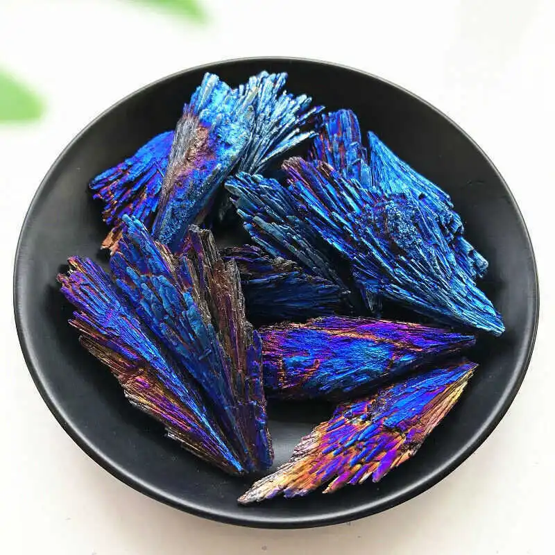 

3PCS Natural Aura Titanium Quartz Crystal Stone Cluster Specimen Healing a2