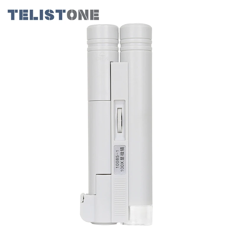 

Handheld Microscope 100X Mini Pocket Portable Microscope LED Lamp Light Foldable Jewelry Magnifier Magnifying Loupe with Case