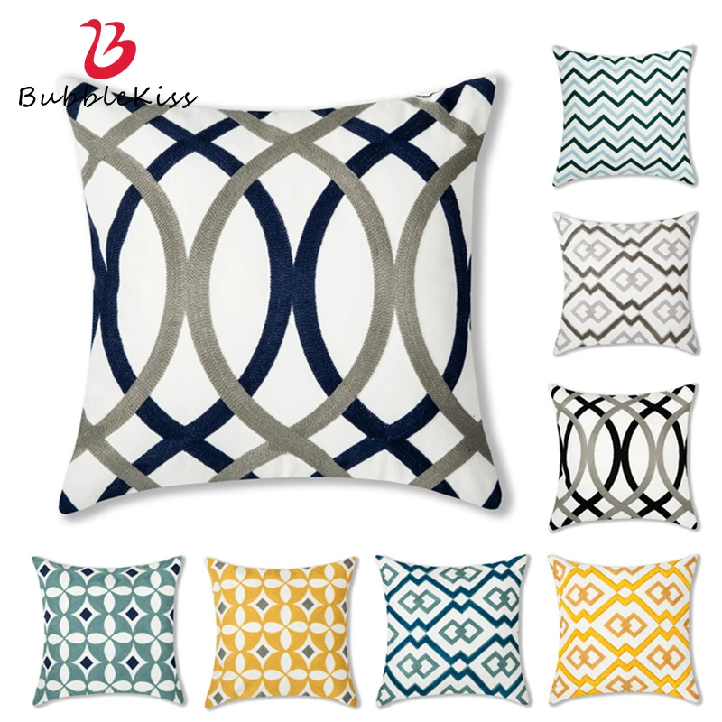 

Наволочки для домашних подушек Bubble Kiss 2 шт., мягкий современный чехол для гостиной, дивана, Квадратной Подушки, с геометрическим рисунком в с...