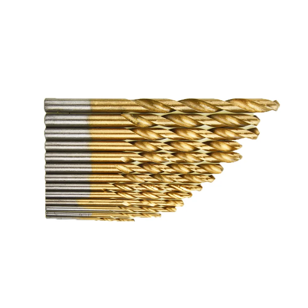 

13pcs Coated Titanium Twist Drill Bit Set HSS Round Shank 1.5-6.5mm Quick Change For Wood Metal Drilling Power Tools