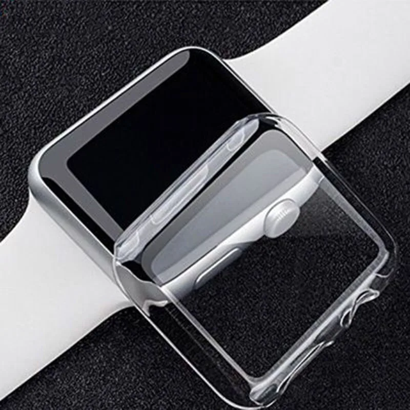 

Transparent Apple Watch Case Full Soft Clear TPU Screen Protector Case for IWatch 38MM/44MM Watch Cases