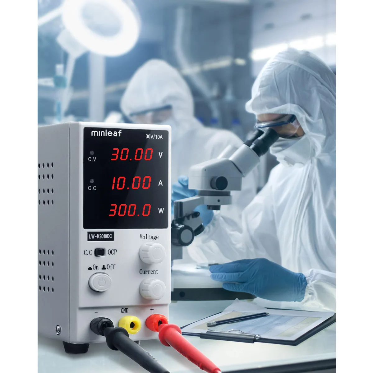 

Minleaf K3010DC DC Power Supply 4 Digits LED Display 110/220V 0-30V 0-10A Adjustable Switching Regulated Laboratory Power Supply